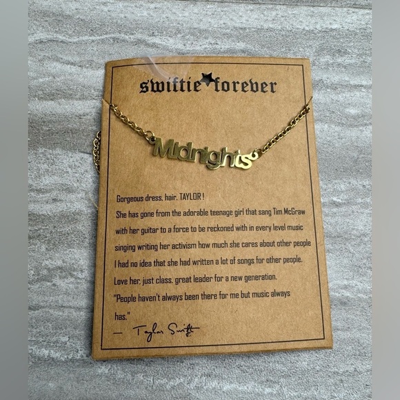 Taylor Swift Jewelry - NEW! Swiftie Forever “Midnights” Signature Fashion Necklace